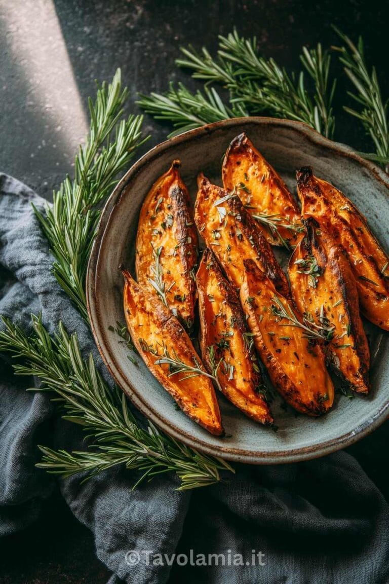 Ricette patate dolci al forno croccanti con erbe aromatiche