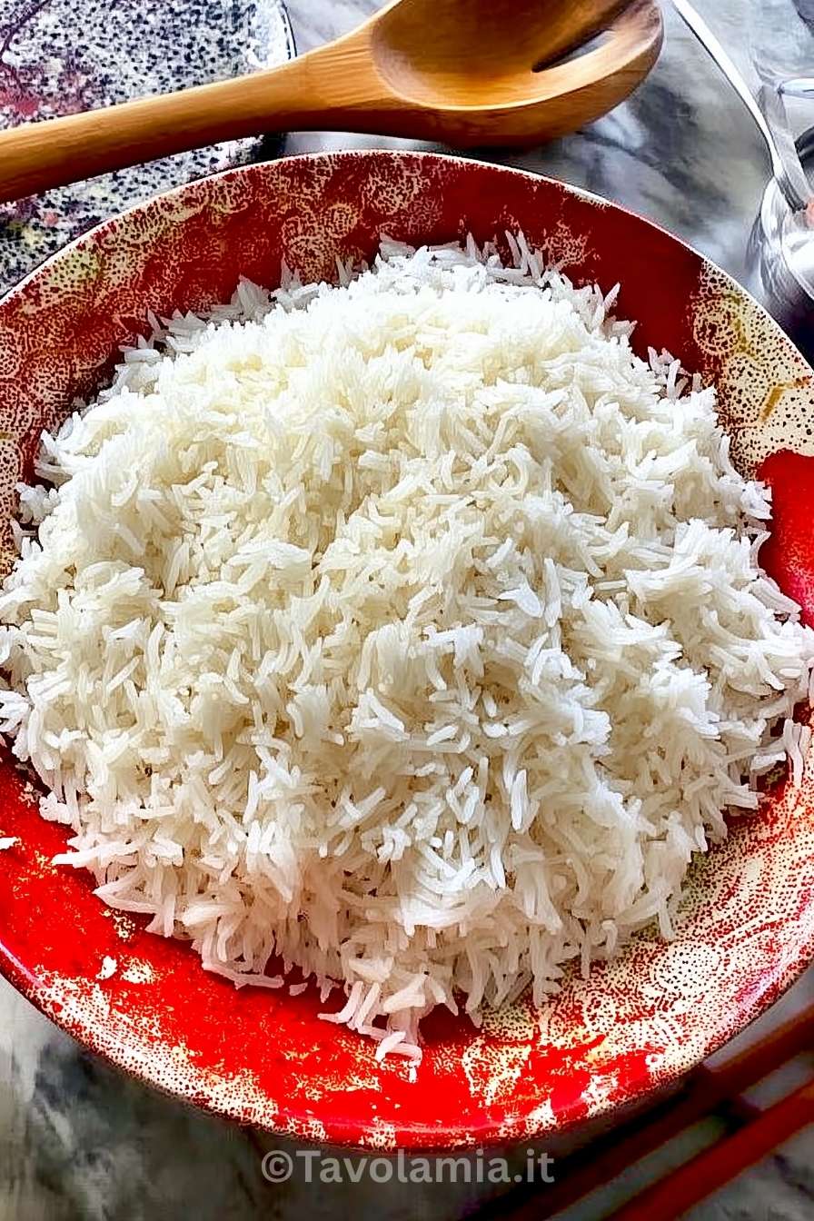 Riso basmati cottura corretta con chicchi separati e leggeri