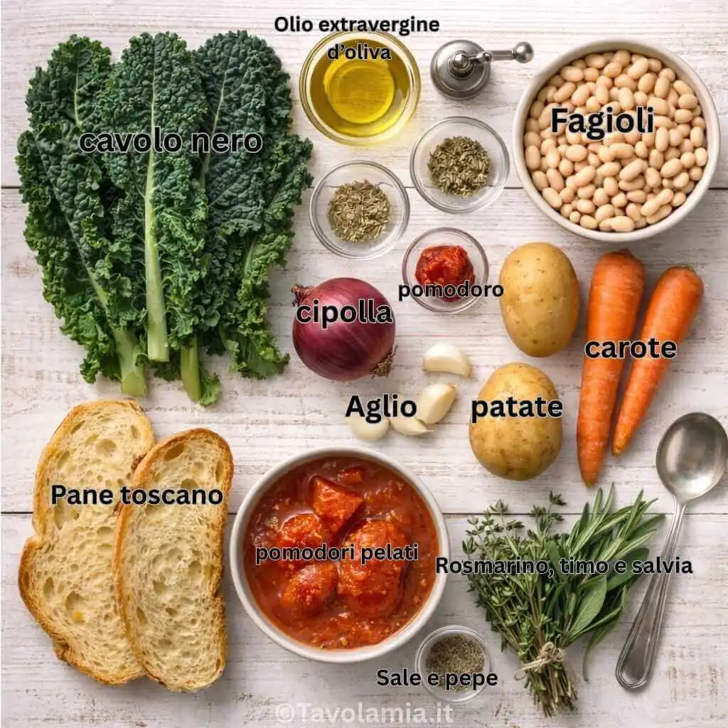 Ribollita toscana Ingredienti