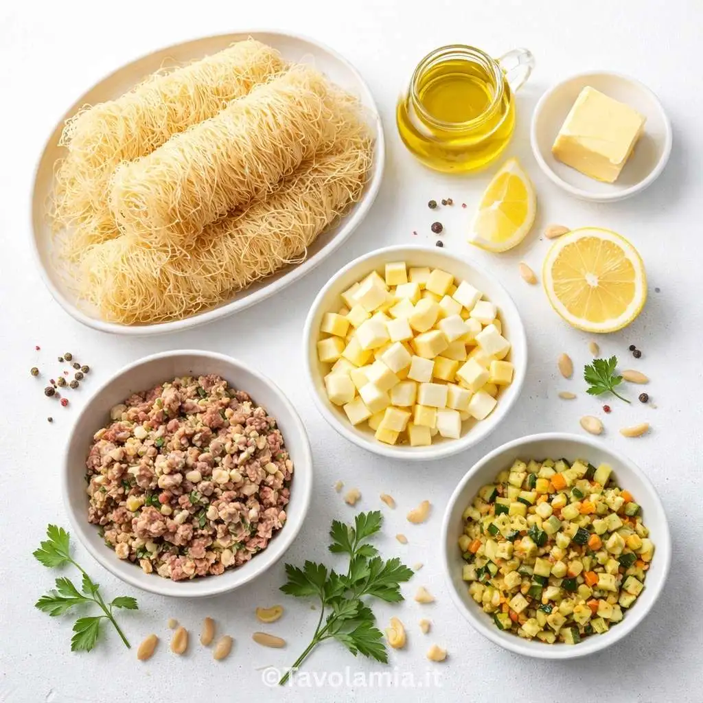 Ricette con pasta kataifi: ingredienti base per preparazioni dolci e salate