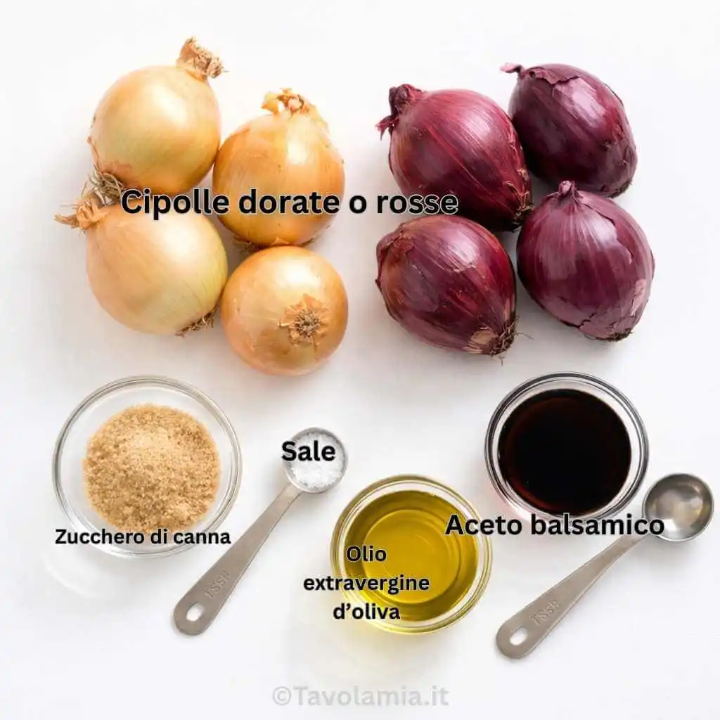 ingredienti Cipolle caramellate