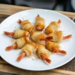 Gamberi in pasta kataifi croccanti serviti come antipasto fatto in casa