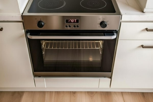 Forno di casa acceso a 170 gradi per preparare una torta al caffè