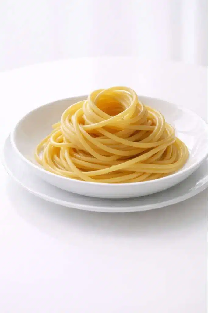 Spaghetti al dente in un piatto bianco esempio perfetto di come cuocere la pasta correttamente